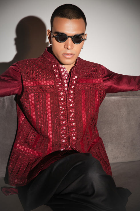 Baroque Nehru Jacket Set