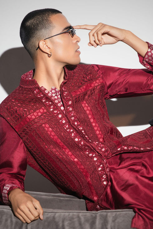 Baroque Nehru Jacket Set