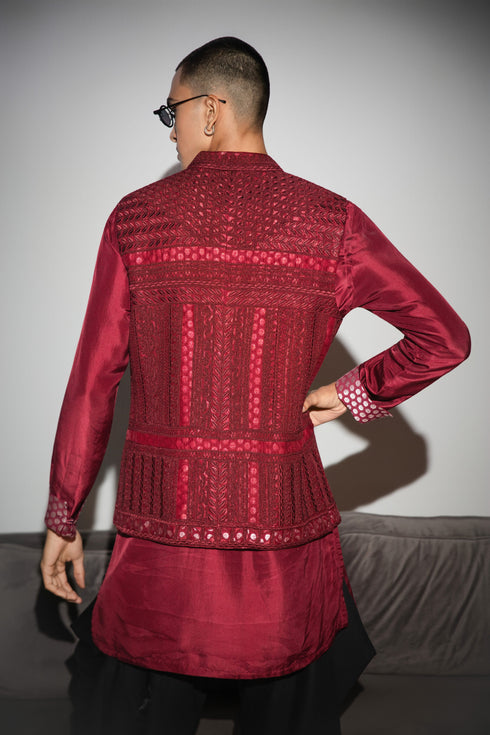 Baroque Nehru Jacket Set