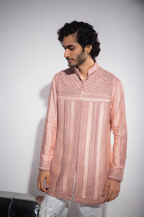 Baroque Deep Neck Kurta Set