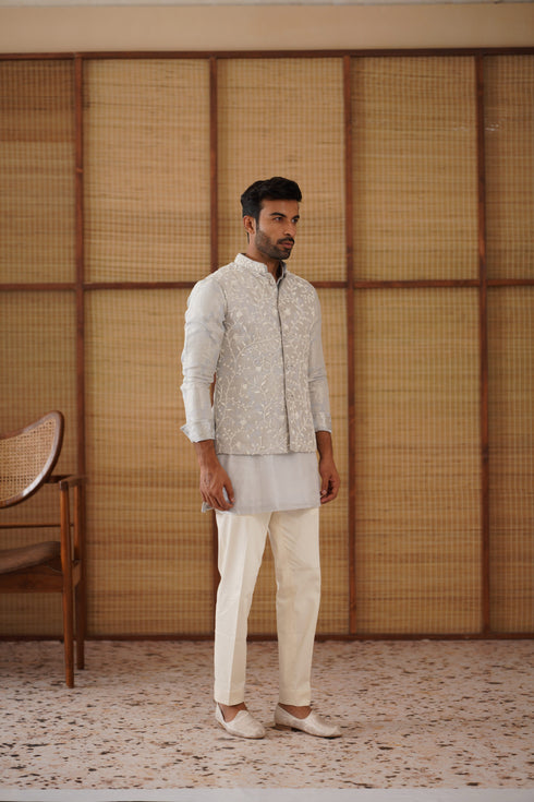 Beads Nehru Jacket Set