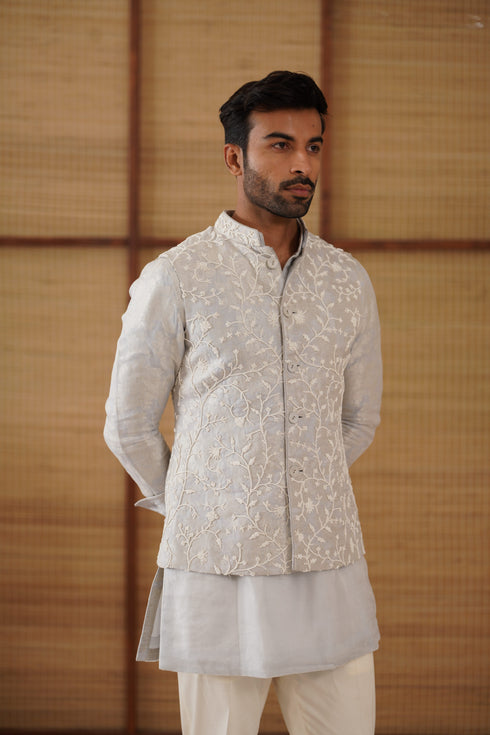 Beads Nehru Jacket Set