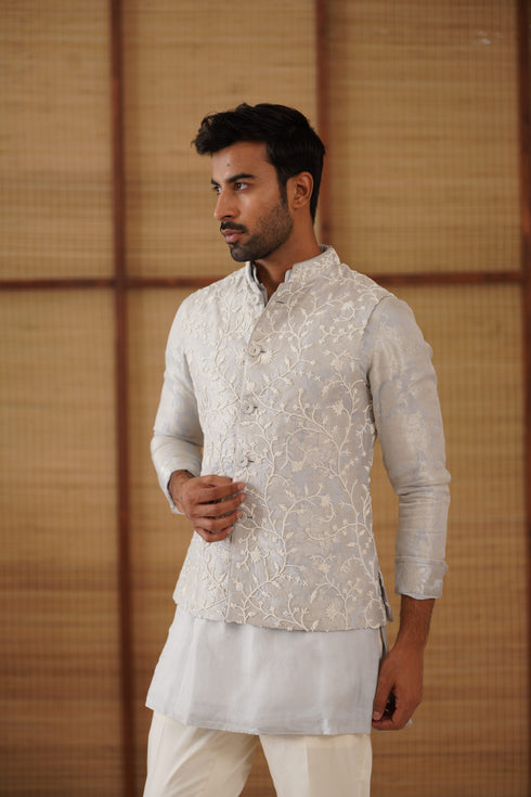 Beads Nehru Jacket Set