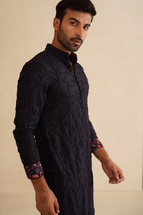 Beads Half Luppi Button Kurta Set