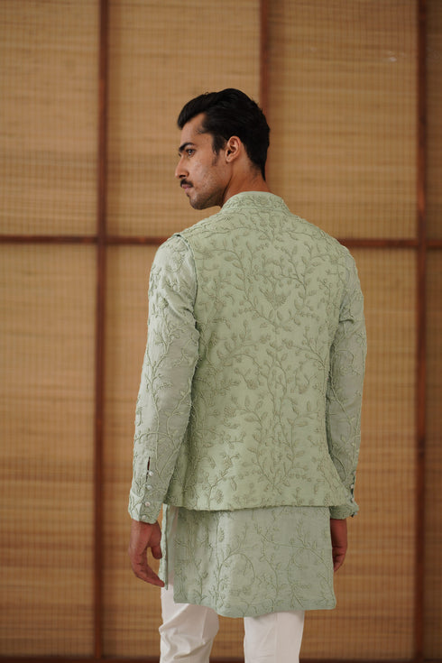 Beads Nehru Jacket Set