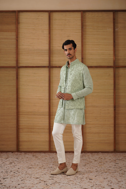 Beads Nehru Jacket Set