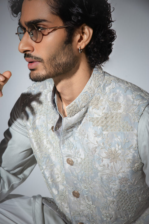 Banarasi Kora Nheru Jacket