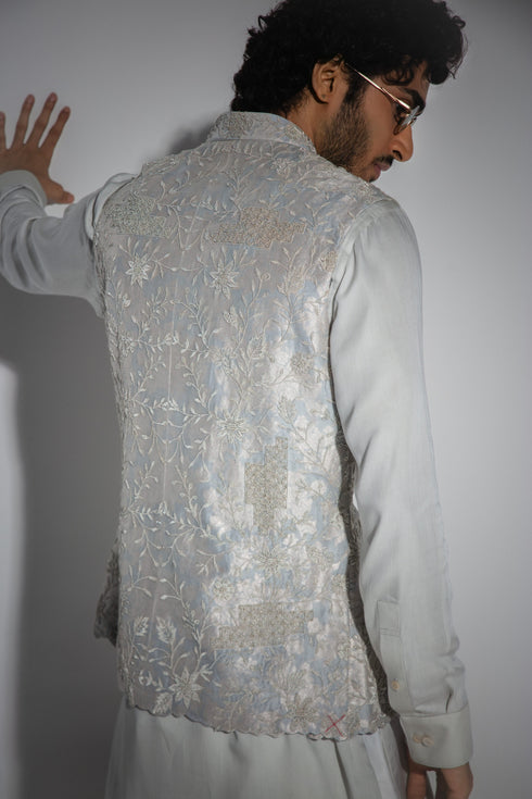 Banarasi Kora Nheru Jacket