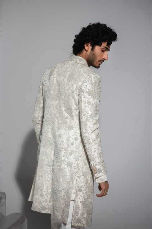 Banarasi Kora Achkan Set