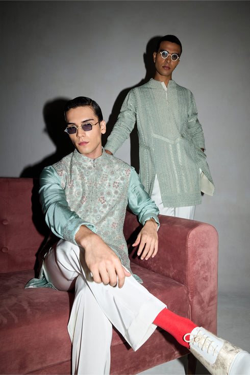 Garden in Bloom Nehru Jacket Set