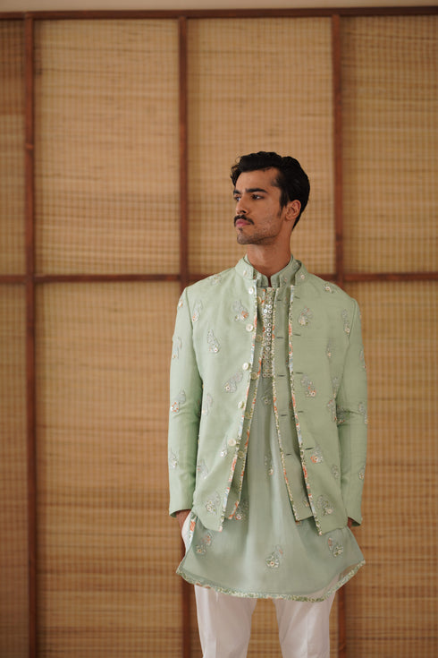 Gramophone Dori Bandhgala Set