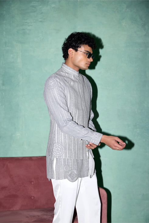 Halo Heavy Nehru Jacket Set