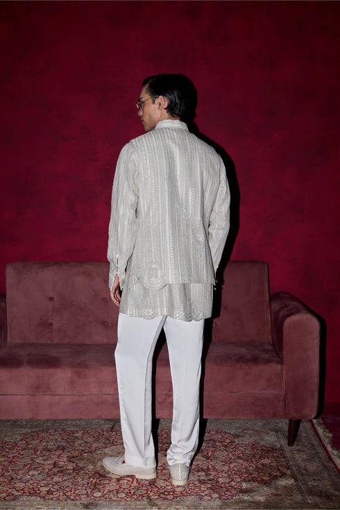 Halo Heavy Nehru Jacket Set