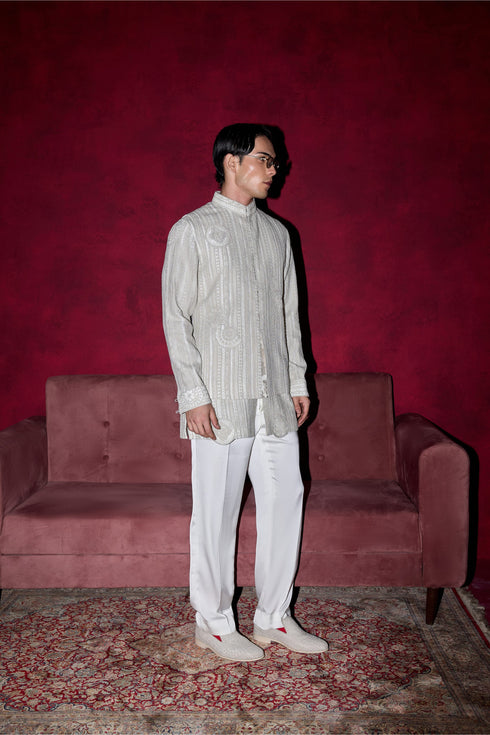 Halo Heavy Nehru Jacket Set