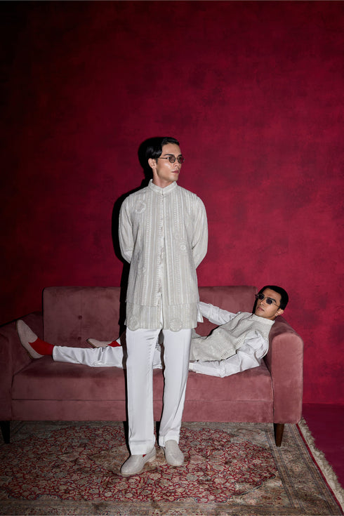 Halo Heavy Nehru Jacket Set