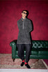 Kasuti Floral+Grid Deep Neck Kurta