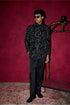 Kasuti Two Tone Floral Lapel Blazer