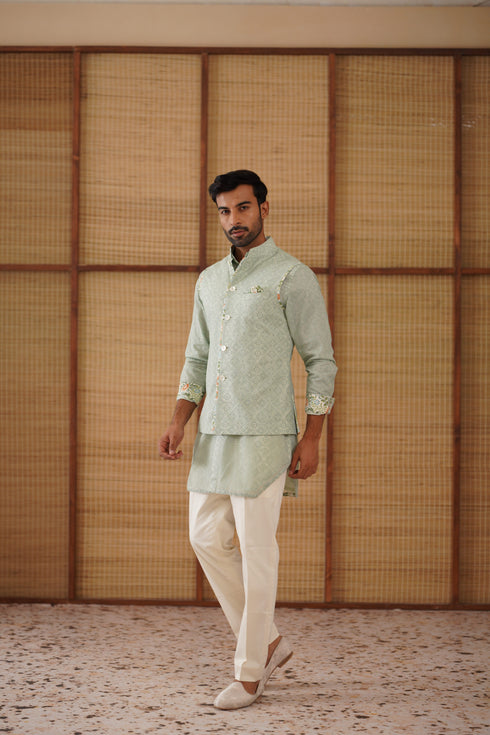 Kairos Diamond Nehru Jacket Set