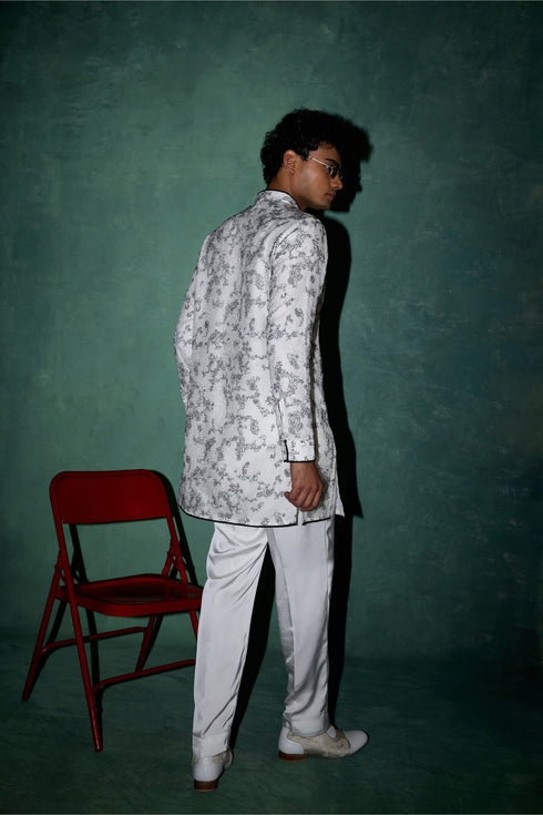 Kasuti Two Tone Floral Panel Kurta