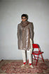 Neo Classic Achkan Set with Embroidered Stole