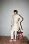 Neo Classic Achkan Set with Embroidered Stole