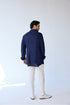 RTW-Chessboard Bandhgala with Shirt Collar Kurta Set