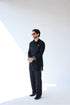 RTW-Chessboard Bandhgala Boat Neck Kurta Set