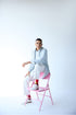 RTW-Chessboard Shrug with Henly Collar Kurta Set