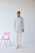 RTW-Chessboard Shrug with Henly Collar Kurta Set