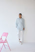 RTW-Chessboard Shrug with Henly Collar Kurta Set