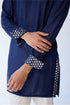 RTW-Chessboard Short Open Achkan with Boat Neck Kurta Set