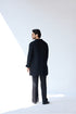 RTW-Chessboard Short Open Achkan with Boat Neck Kurta Set