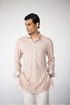 RTW-Squares Bandhgala with Shirt Collar Kurta Set