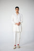 RTW-Suqares Shrug with henly Collar Kurta Set