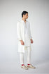 RTW-Suqares Shrug with henly Collar Kurta Set