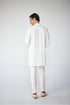 RTW-Suqares Shrug with henly Collar Kurta Set