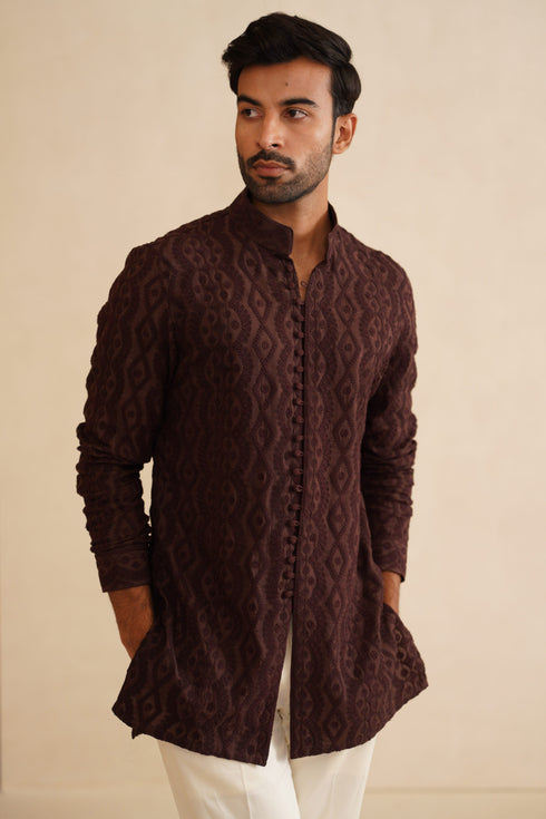 Scallop Dori Kurta Shirt Set