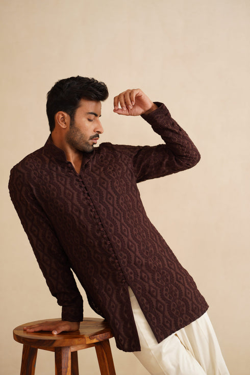 Scallop Dori Kurta Shirt Set