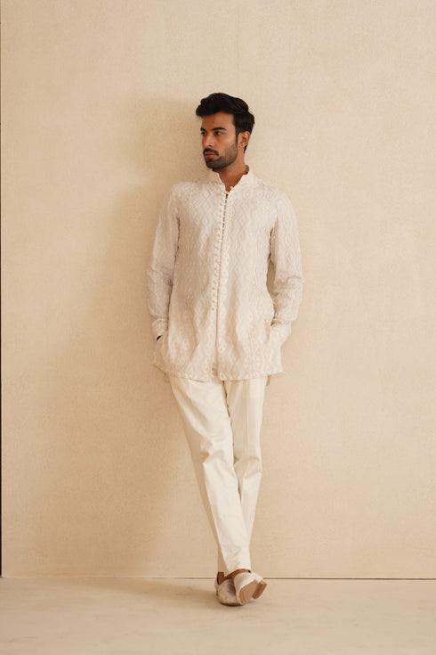 Scallop Dori Kurta Shirt Set