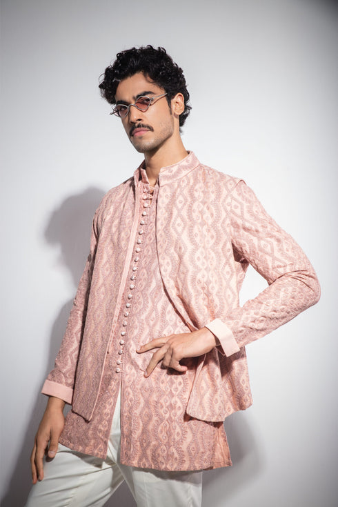 Scallop Dori Nehru Jacket Set