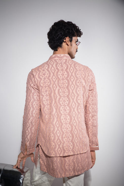 Scallop Dori Nehru Jacket Set