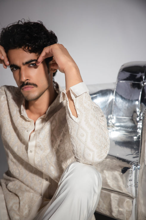 Scallop Dori Shirt Kurta Set