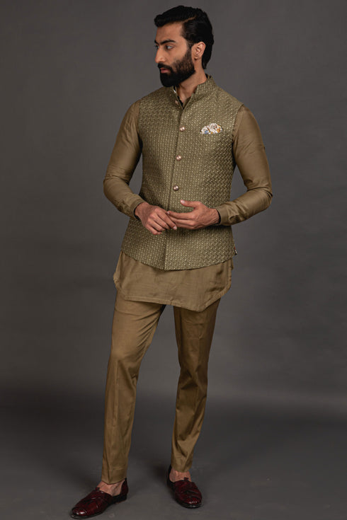 Inara Motif Nehru Jacket Set