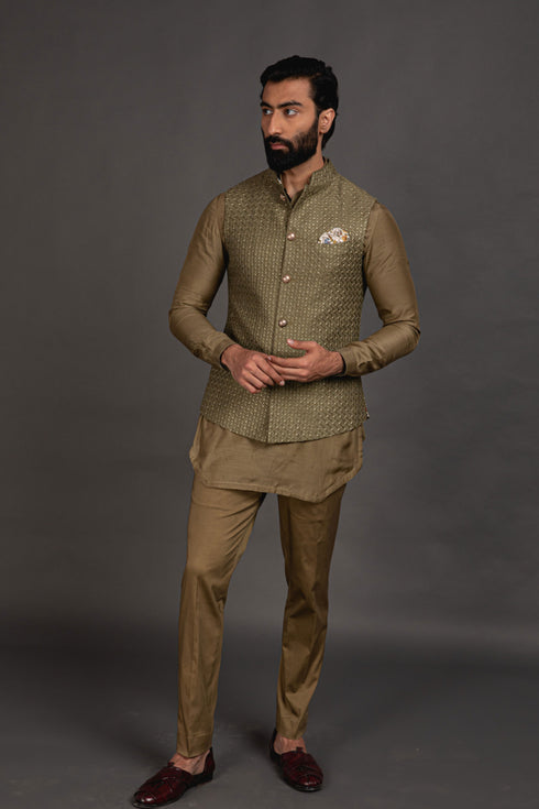 Inara Motif Nehru Jacket Set