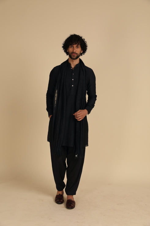 Jamdani Kurta with Stole and Salwar