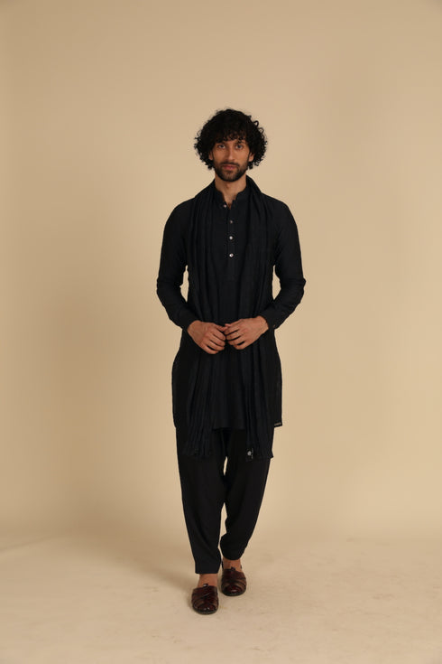 Jamdani Kurta with Stole and Salwar