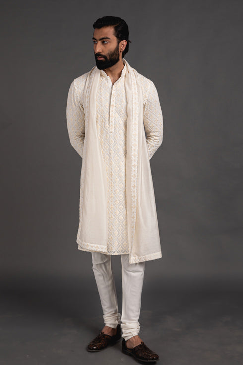 Orchid Kurta Set with Stole