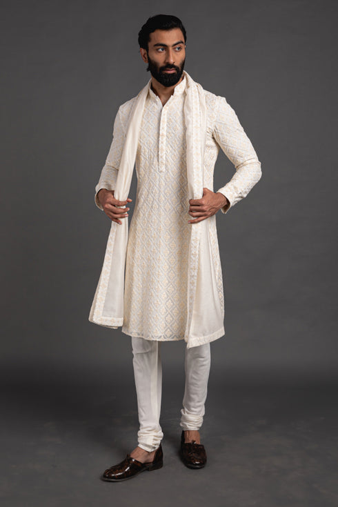 Orchid Kurta Set with Stole