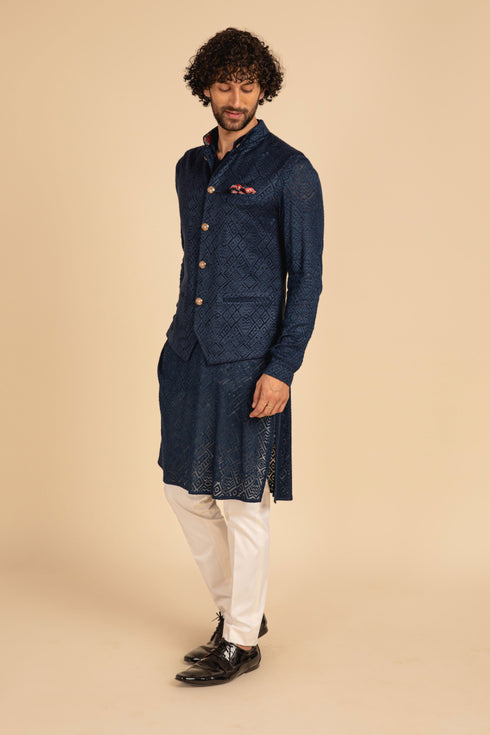 Zig Zag Wait Waist Coat Set