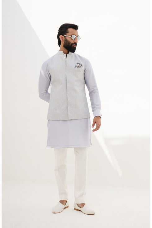 Banarsi Double Scallop 2.0 Nehru Jacket Set
